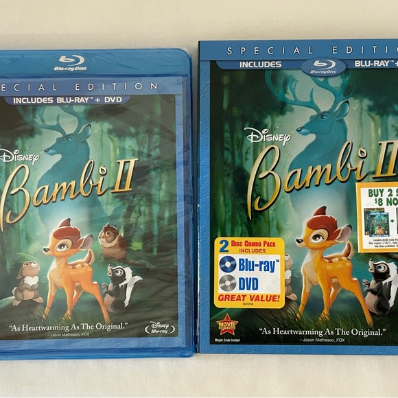Disney Bambi II Blu-Ray / DVD Special Edition With Slipcover 2011 NOS Sealed - Picture 5 of 7